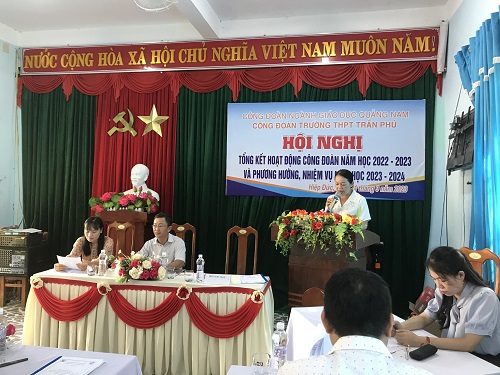 Công đoàn trường THPT Trần Phú tổ chức Hội nghị Công đoàn năm học 2023-2024